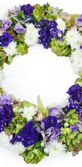 Image milieu Couronne de fleurs piquées "Kyrios" | L'Agitateur Floral