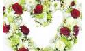 Zoom image du Coeur de fleurs blanches & rouges "Achille" | L'Agitateur Floral