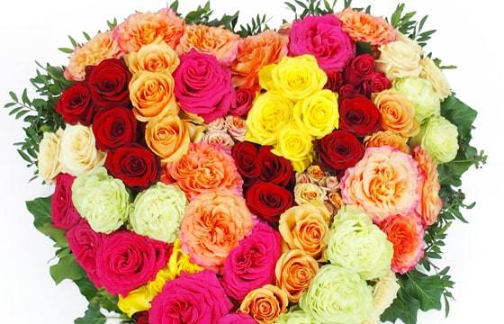 Zoom image Cœur de fleurs piquées de deuil "Hérodote" | L'Agitateur Floral