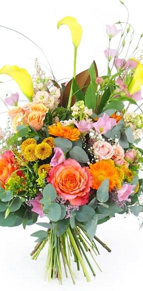 Zoom 3 milieu image : Bouquet en hauteur coloré "Varsovie"| L'Agitateur Floral