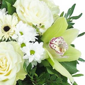Zoom 2 : Bouquet rond blanc & vert "Munich"| L'Agitateur Floral