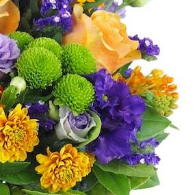 Zoom 2 : Bouquet rond orange & violet "Marseille"| L'Agitateur Floral