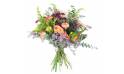 Image principale : Bouquet champêtre violet & orange "Bucarest"| L'Agitateur Floral