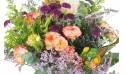 Zoom image principale : Bouquet champêtre violet & orange "Bucarest"| L'Agitateur Floral