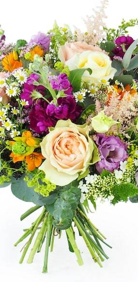 Zoom milieu : Bouquet champêtre coloré "Lisbonne"| L'Agitateur Floral