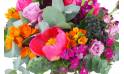 Zoom image principale : Bouquet rond fuchsia & orange "Florence"| L'Agitateur Floral