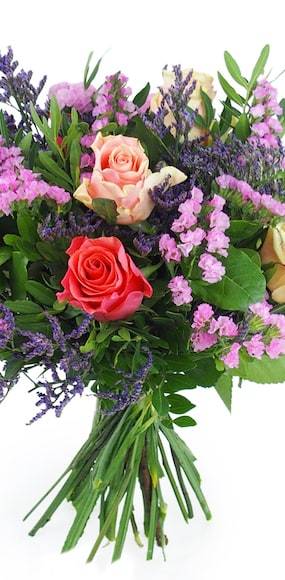 Zoom milieu : Bouquet champêtre rose & mauve "Varna"| L'Agitateur Floral