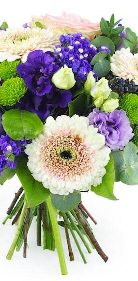 Zoom milieu : Bouquet de fleurs rose & violet "Nantes"| L'Agitateur Floral