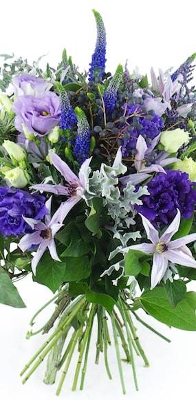 Zoom milieu : Bouquet champêtre violet & bleu "Agde"| L'Agitateur Floral