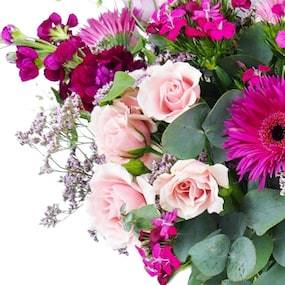 Zoom 1 : Bouquet de fleur rose & fuchsia "Bordeaux"| L'Agitateur Floral