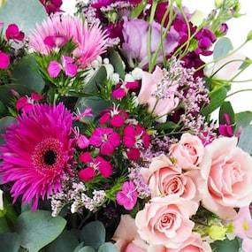 Zoom 4 : Bouquet de fleur rose & fuchsia "Bordeaux"| L'Agitateur Floral