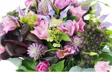 Zoom image principale :Bouquet de fleur mauve & rose "Lille"| L'Agitateur Floral