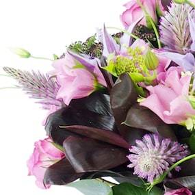 Zoom 1 :Bouquet de fleur mauve & rose "Lille"| L'Agitateur Floral