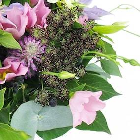 Zoom 4 :Bouquet de fleur mauve & rose "Lille"| L'Agitateur Floral