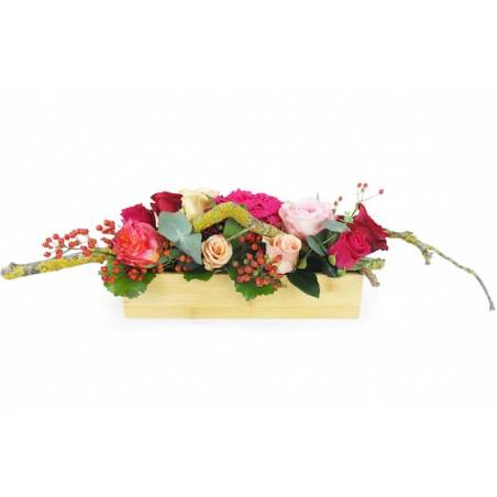 Image Composition de fleur rose & rouge "New York"| L'Agitateur Floral