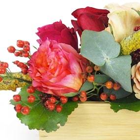 Zoom 1 : Composition de fleur rose & rouge "New York"| L'Agitateur Floral