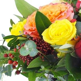 Zoom 1 image Composition roses colorées "El Paso"| L'Agitateur Floral