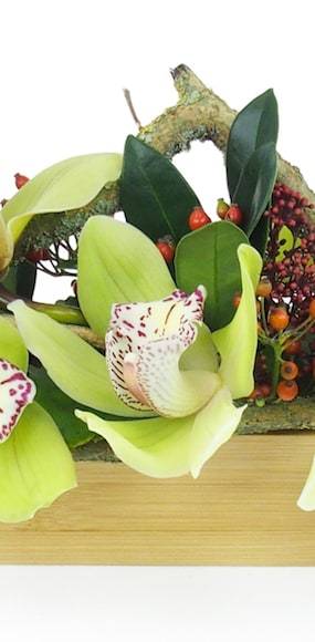 Zoom milieu : Composition de fleur verte "Détroit"| L'Agitateur Floral