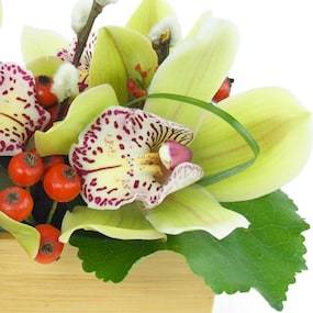 Zoom 2 : image Composition allongée verte "Santa Ana"| L'Agitateur Floral