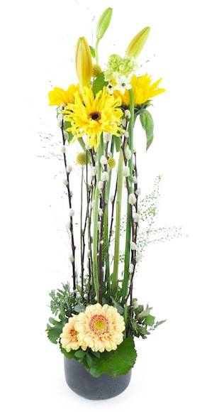 Zoom milieu image Composition roses colorées "Madison"| L'Agitateur Floral