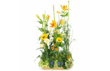 Image Composition florale orange "Amarillo"| L'Agitateur Floral