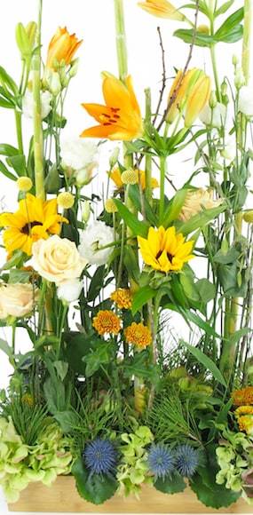 Zoom 2 image Composition florale orange "Amarillo"| L'Agitateur Floral