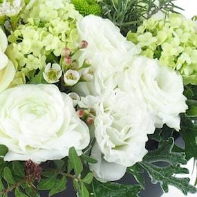 Zoom 3 image Composition de fleur blanche "Fontana"| L'Agitateur Floral