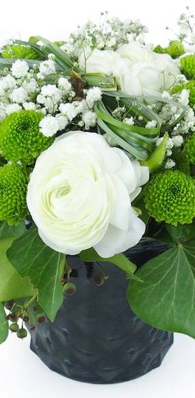 Zoom 3 image Composition de fleur blanche "Montréal"| L'Agitateur Floral