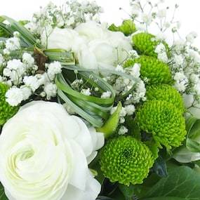 Zoom 4 image Composition de fleur blanche "Montréal"| L'Agitateur Floral