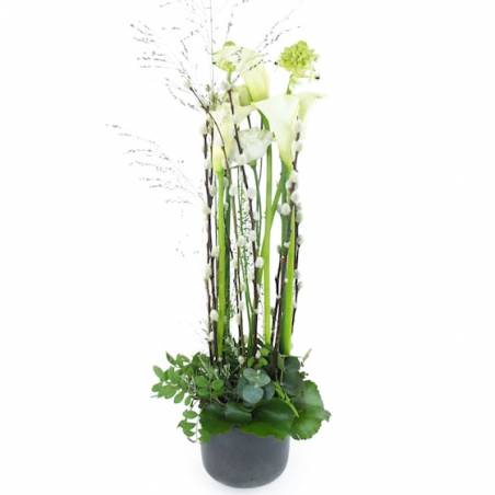 Image Composition blanche en hauteur "Lima"| L'Agitateur Floral
