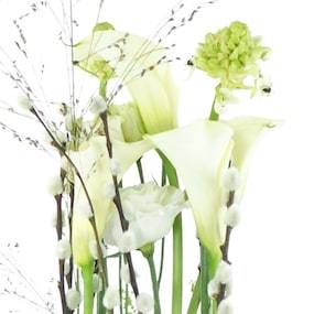 Zoom 1 image Composition blanche en hauteur "Lima"| L'Agitateur Floral