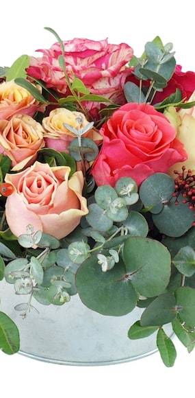 Zoom 3 image Composition florale ronde de rose "Caracas"| L'Agitateur Floral