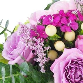 Zoom 1 image Composition de fleur mauve "Seattle"| L'Agitateur Floral