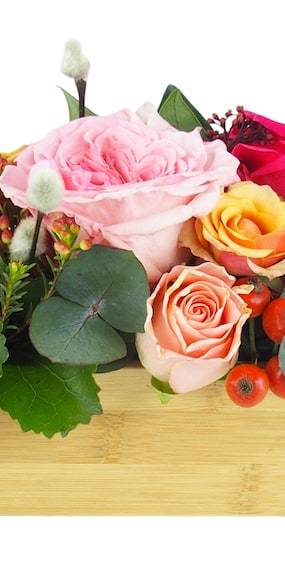Zoom 3 image Composition allongée de rose "Sao Polo"| L'Agitateur Floral