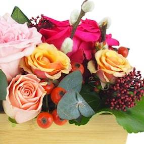 Zoom 4 image Composition allongée de rose "Sao Polo"| L'Agitateur Floral