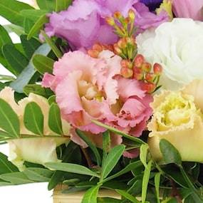 Zoom 1 image Composition de fleur carrée pastel "Quito"| L'Agitateur Floral