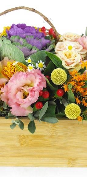 Zoom 3 image Composition florale carrée colorée "Miami"| L'Agitateur Floral