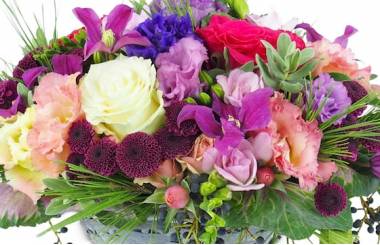 Zoom image Composition de fleur mauve "Orlando"| L'Agitateur Floral