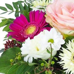 Zoom 1 image Composition florale rose & blanche "Puebla"| L'Agitateur Floral