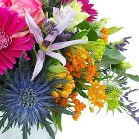 Zoom 4 image Composition de fleurs colorées "Cali"| L'Agitateur Floral