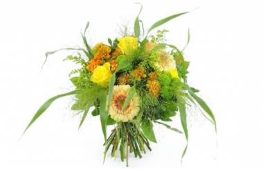 Image Bouquet rond champêtre "Gênes" | L'Agitateur Floral