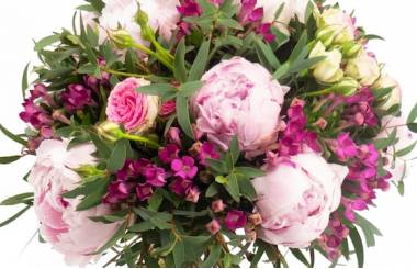 Zoom image principale : Bouquet de pivoines & roses "Douce Pivoine"| L'Agitateur Floral