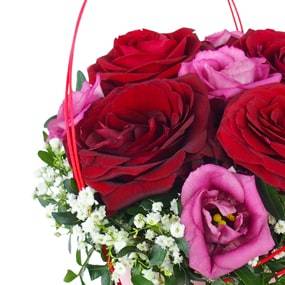 Image zoom gauche de la composition de rose rouge "Ma Juliette" | L'Agitateur Floral