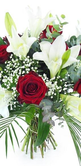 Image milieu du bouquet de rose & lys "Ma Reine" | L'Agitateur Floral