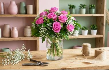 Pluie de Roses sur le comptoir du fleuriste | L'Agitateur Floral