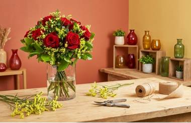 Bouquet Helsinki sur le comptoir du fleuriste | L'Agitateur Floral