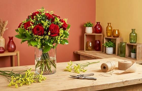 Bouquet Helsinki sur le comptoir du fleuriste | L'Agitateur Floral