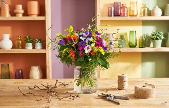 Bouquet Naples sur le comptoir du fleuriste | L'Agitateur Floral