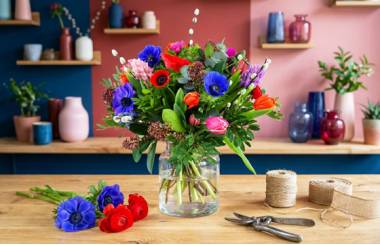 Bouquet Fleurettes sur le comptoir du fleuriste | L'Agitateur Floral