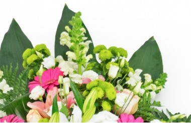 zoom sur le haut de la création florale